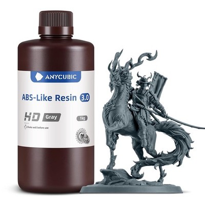 3D Drucker Resin 405nm Hochpräzise ABS-Like Harz Geruchsarm Zähigkeit Grau 1000g