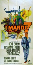 MAROC 7 1966 Gene Barry, Elsa Martinelli, Cyd Charisse UK 3-SHEET POSTER