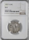 1927-S  25C STANDING LIBERTY QUARTER  SAN FRANCISCO  NGC G4  #8405237-050
