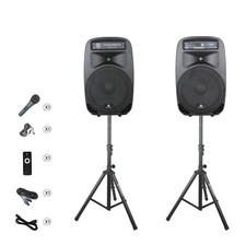 PRORECK Party 15 Powered DJ Speaker System 15'' 2000W Bluetooth PA Speakers