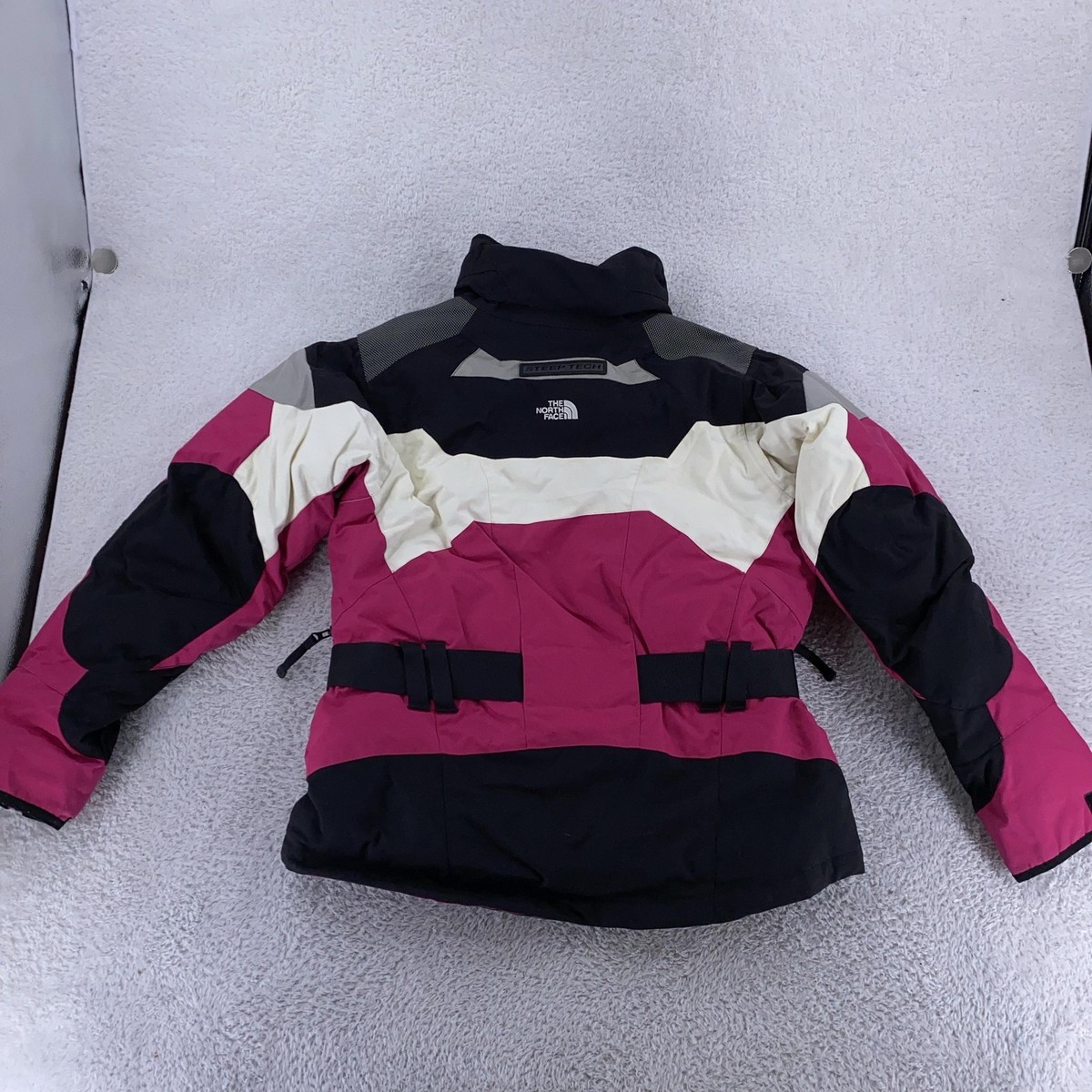 North Face Steep Tech Jacket Womens Large Pink Belted Ski Snow