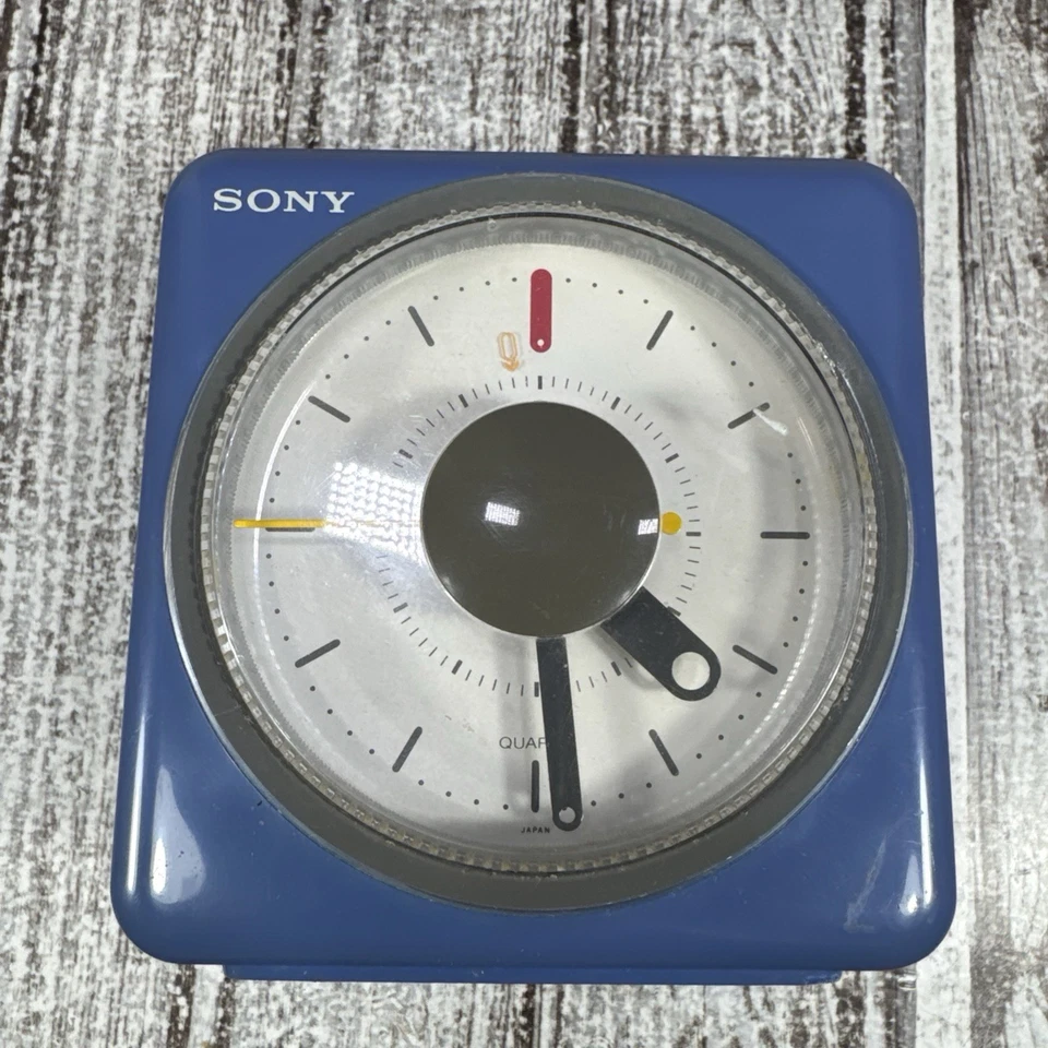 Sony Blue ICF-A10W Analog Clock Radio Vintage TESTED WORKING - Image 2 of 4