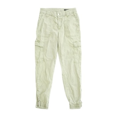 ALLSAINTS Nola Cargo Jogger Pants Womens W27 Olive Green Zipper Lyocell Blend