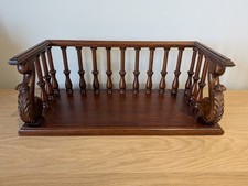 Mahogany Library Balustrade Gallery Table‑Top Book Stand / Trough Case
