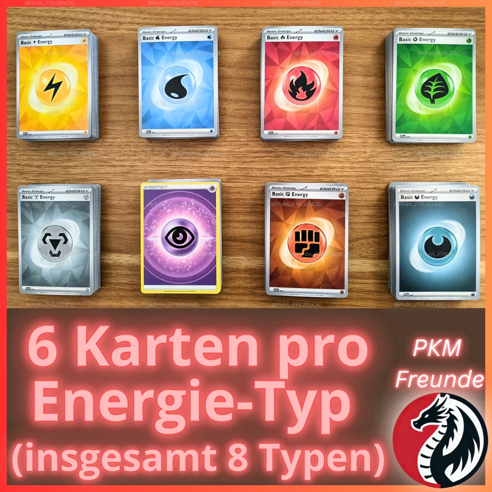 Pokemon Karten 🔋50 Stück Energie 🇩🇪Deutsch 🎲Playset Deck 100