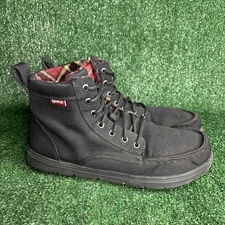 Lems Boulder Boot Black Mens Size 10.5 / 44 Lace Up Minimal Wide Toe Box