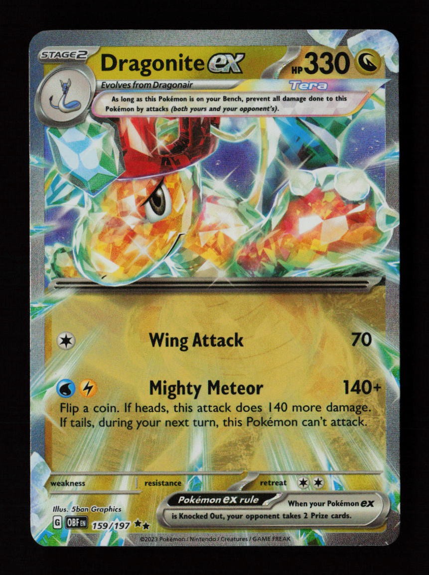Dragonite ex 159/197 Holo SV03: Obsidian Flames Pokémon Card