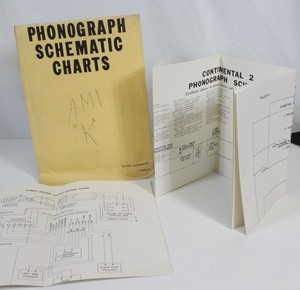 Vtg AMI Jukebox Schematic Charts Lot Repair Continental 2 Repair Shop Fold Out K