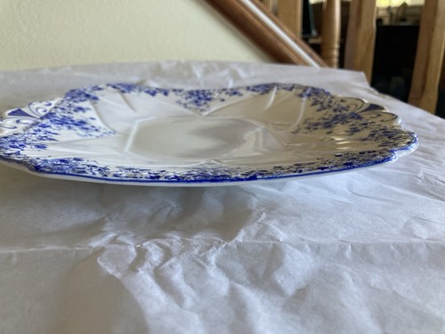 VINTAGE SHELLEY OF ENGLAND FINE CHINA “HEAVENLY BLUE" 7" SALAD PLATE - Picture 2 of 8