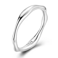 MULA New European 925 Silver Finger Ring Irregular Geometry For Women Jewelry