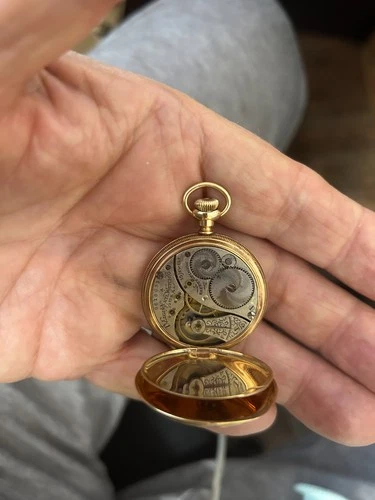 1901-02-03 Antique Elgin 14k US Assay gold pocket watch runs