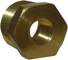 Brass 1/2 NPT x 1/8 NPT HEX REDUCING BUSHING Made In USA