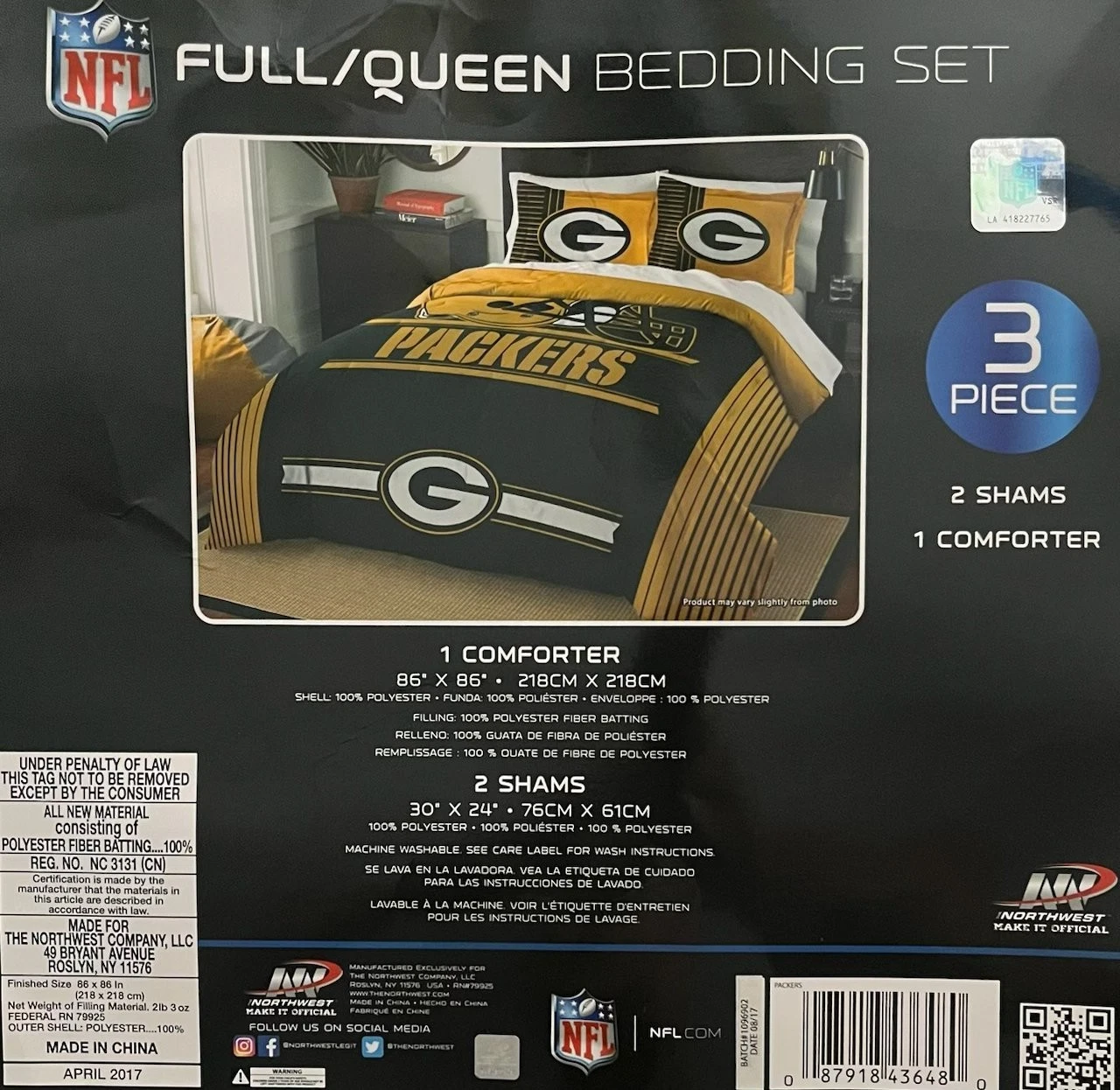 football Green Bay Packers Bedding Set