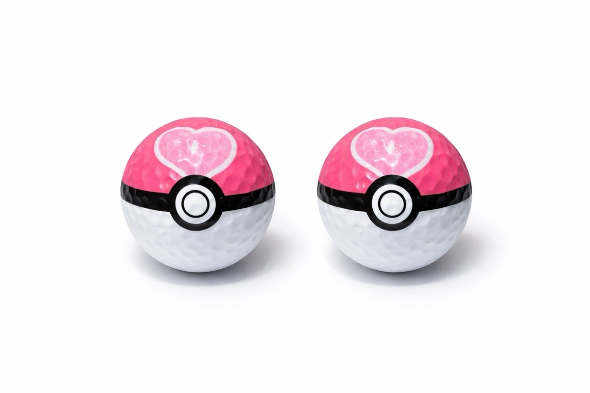 Pokemon Love Ball Style Golf Ball – Classic Pokeball Novelty (Set