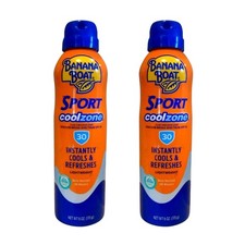 Banana Boat Sport Performance Coolzone SPF 30 Spray 6 oz Lot of 2 Exp 08/27 3.33 per gallon