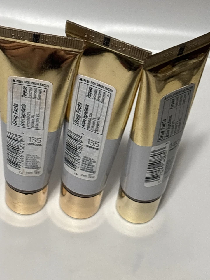 3x L'OREAL AGE PERFECT RADIANT SERUM FOUNDATION 2X DEEP COOL 135 1x CHESTNUT 140 - Image 2 of 2