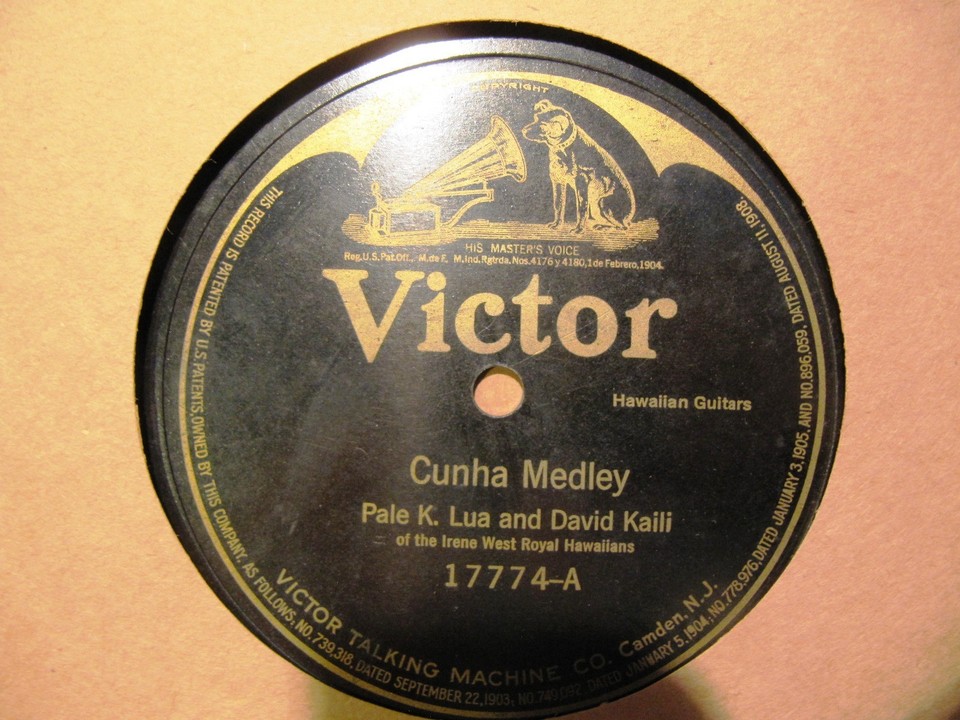 1915 PALE K LUA David Kaili Hawaiian Slide Guitar Sonny HULA MEDLEY ...