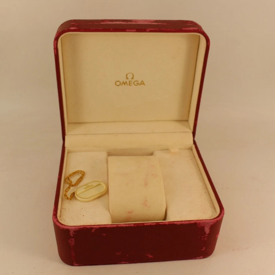 GENUINE OMEGA WATCH BOX RED & GOLD VINTAGE SEAMASTER SPEEDMASTER - Image 4 of 4