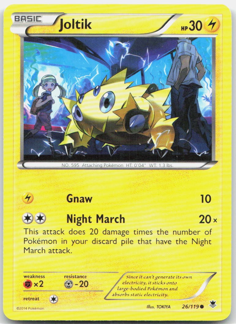 Joltik 26/119 Common Phantom Forces Pokemon Lightly Played