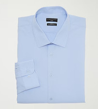 Shaquille O'Neal XLG Big Fit Cooling Dress Shirt Light Blue 20 34/35 4XL NWT