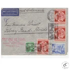 Germany #B170 First Day Issue 1940 Airmail Cover to Florida - Nazi Censored