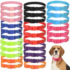 27Pcs Dog Collar Bulk - Adjustable Nylon Puppy Collar, Medium Large Dogs Coll...