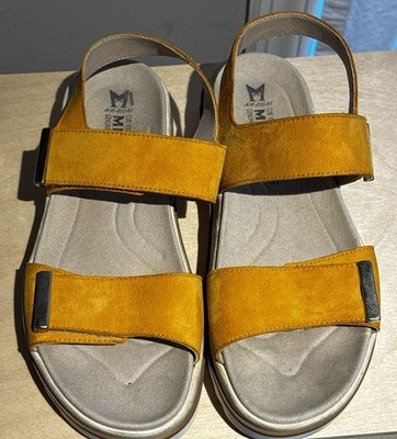 Mephisto Dominica Mango Nubuck Platform Women s Sandals Size 37 (US size 7)