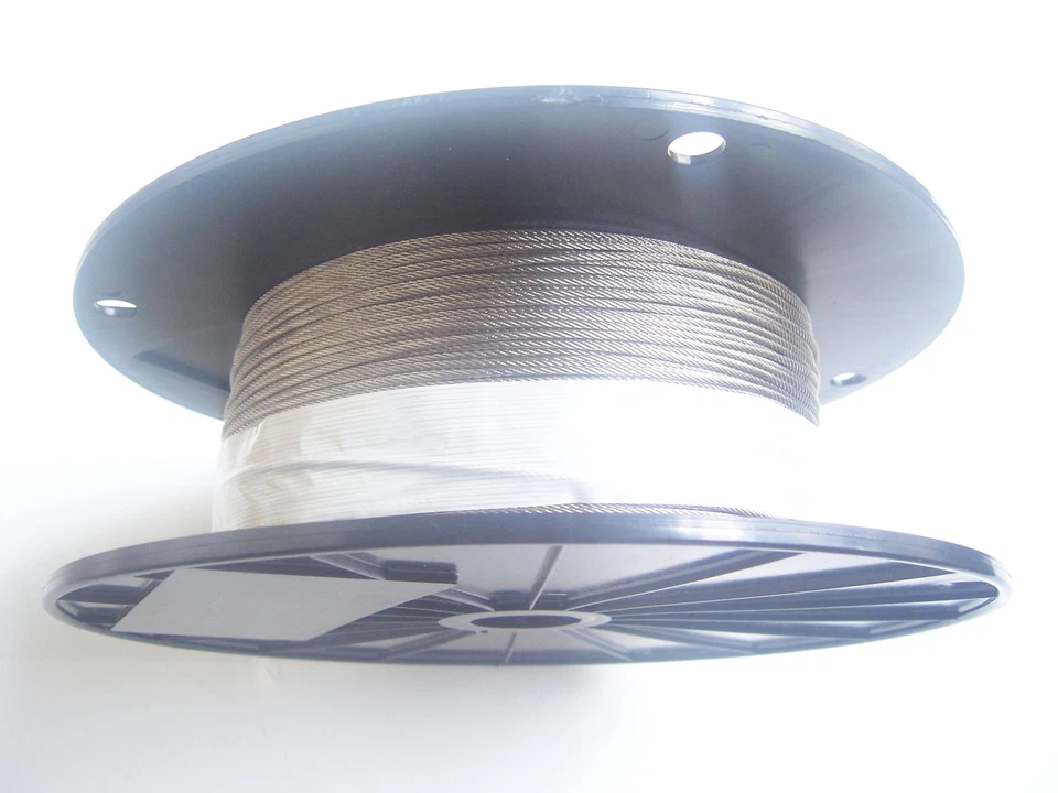 Galvanized Cable 3/32", 1x19, 500 ft, Snaring Trapping Supplies