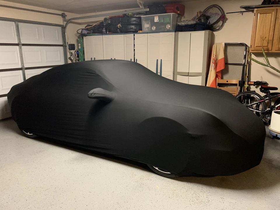 Cubierta de auto interior satinada elástica a prueba de polvo personalizada para Jaguar tipo F cupé 2014-23 Foto 3 de 4