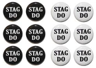 STAG DO Badges / Stag Party Badges / Stag Night Badges - CHOOSE SIZE & COLOUR