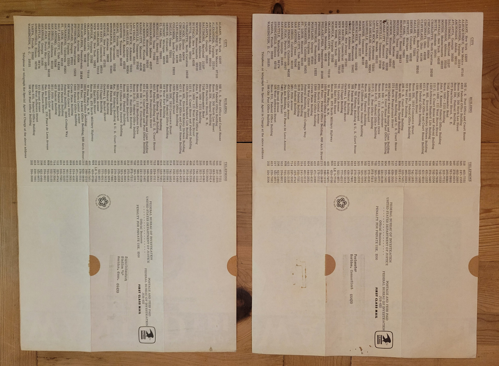 Original 1975 Frank Blackhorse & Leonard Peltier FBI Wanted Posters