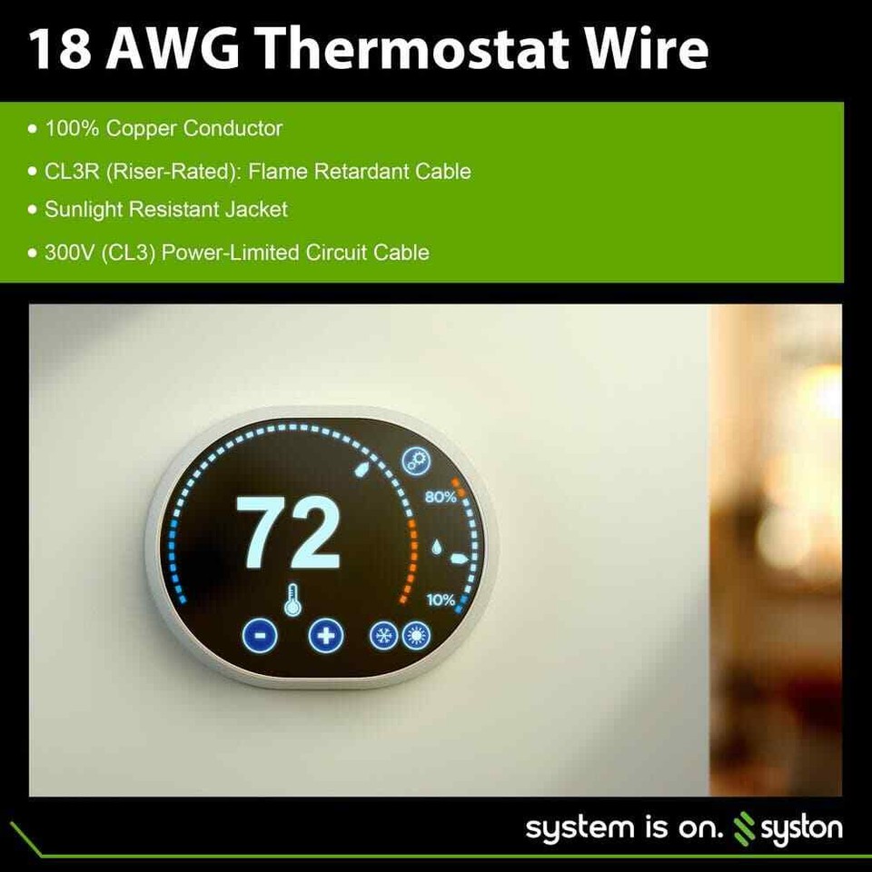 100 ft. 18/10 Brown Solid Bare Copper CMR/CL3R Thermostat Wire eBay