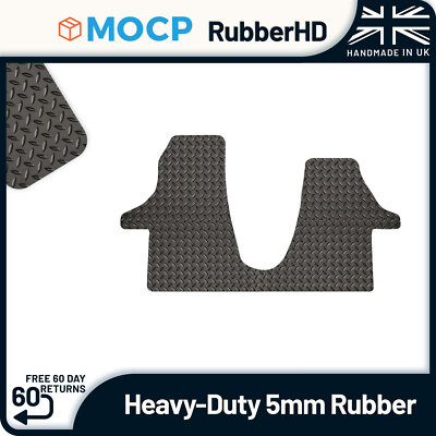 5mm Heavy-Duty Rubber Van Mats to fit Volkswagen Transporter T6.1 1 Piece 3 S...