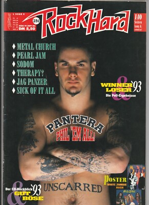   ROCK HARD #82/1994 Pantera/Pearl Jam/Sodom ohne Poster MUSIK-MAGAZIN TOP