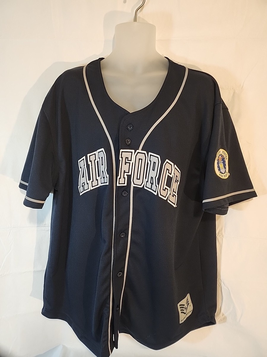 Rapid Dominance　AIR FORCE ベースボールジャージ　XL Rapid Dominance Men's Air Force Embroidered Navy Blue