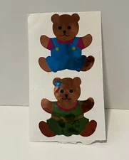 Vintage 80’s Hambly Mylar Foil Stickers - Teddy Bear