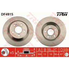 TRW 2X Disque De Frein Arrière 300 Complet Pour Mercedes-Benz S-Class W221 SL