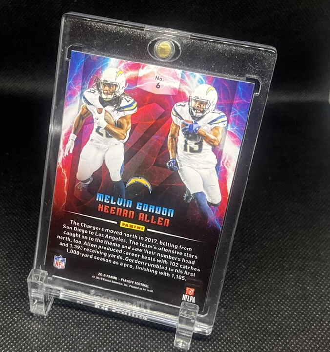 2018 Panini Playoff #6 MELVIN GORDON/KEENAN ALLEN 'THUNDER & LIGHTNING' CHARGERS - Image 4 of 4