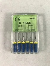 Mani Dental Root Canal Endo Stainless Steel K-files 25mm Size #30 30Files/pk