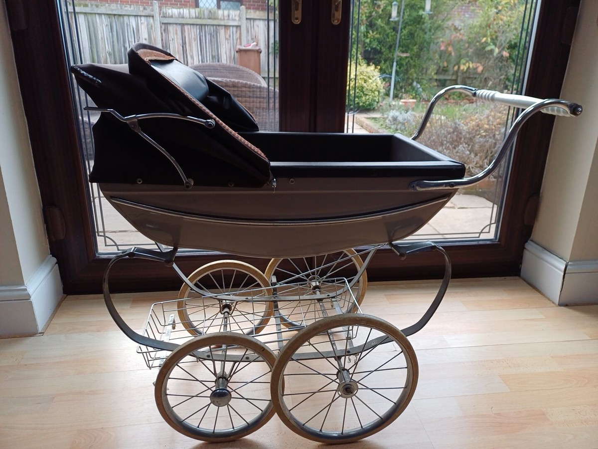 Silver Cross Vintage Dolls Toy Pram Grey And Brown UK