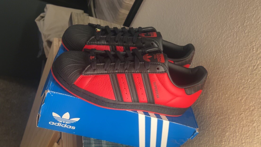 9.5 - Adidas Marvel x Playstation x Superstar : Nadji Jeter Miles Morales  RARE!! | eBay