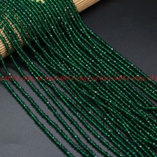 Lots Faceted 3mm Natural Bright Green Spinel Round Gemstone Loose Beads 15inch