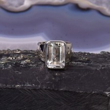 Bergkristall Ring, 925er Silber, Edelsteinring (23814), Edelsteinschmuck