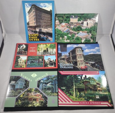 Lot Of 6 Unused Eureka Springs Arkansas Postcards Flatiron Building & Landmarks