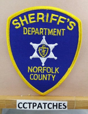 Norfolk County Massachusetts Sheriff Blue Police Shoulder Patch Ma Ebay