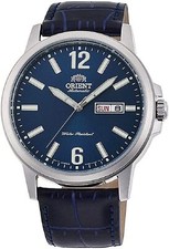 Orient RA-AA0C05L19B Men's Automatic Day-Date Blue Leather Watch