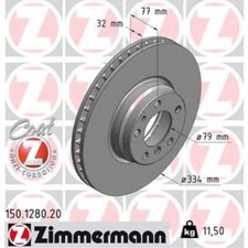 ZIMMERMANN 2x Bremsscheibe vorne �334 mm Innenbel�ftet f�r BMW 7er E38 750i iL