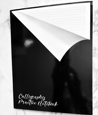 Fifty Page Calligraphy Practice Sheet Booklet; Slant Line Practice Sheets
