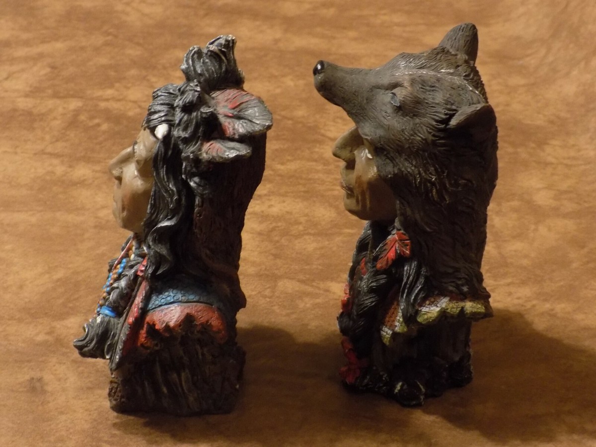 Lot Of 4 Yardworks Originals Native American Indian Ceramic  display picture 1