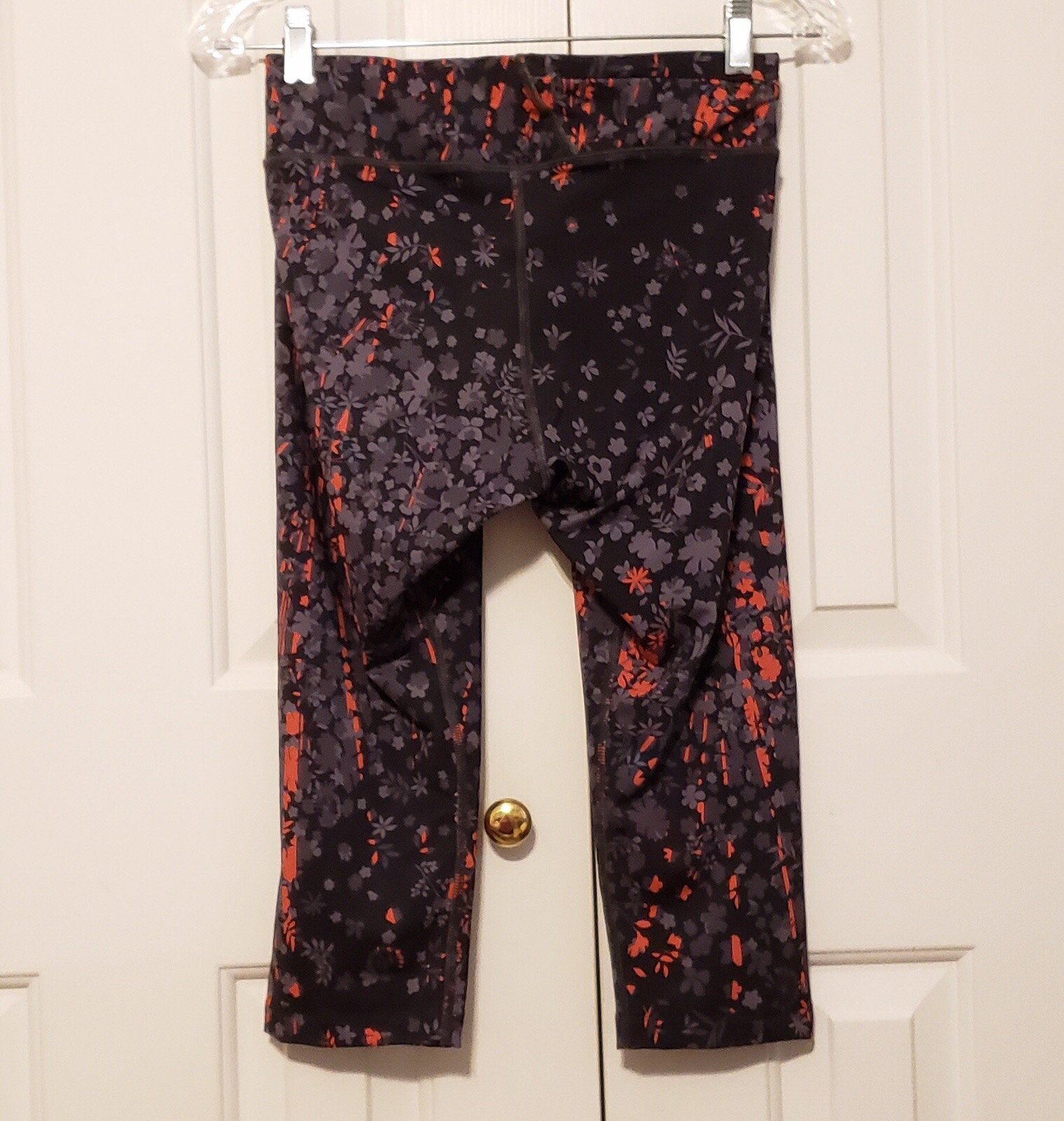 Salomon Donna Active Wear Capris Nero Rosso Grigio Tasca Posteriore Taglia S